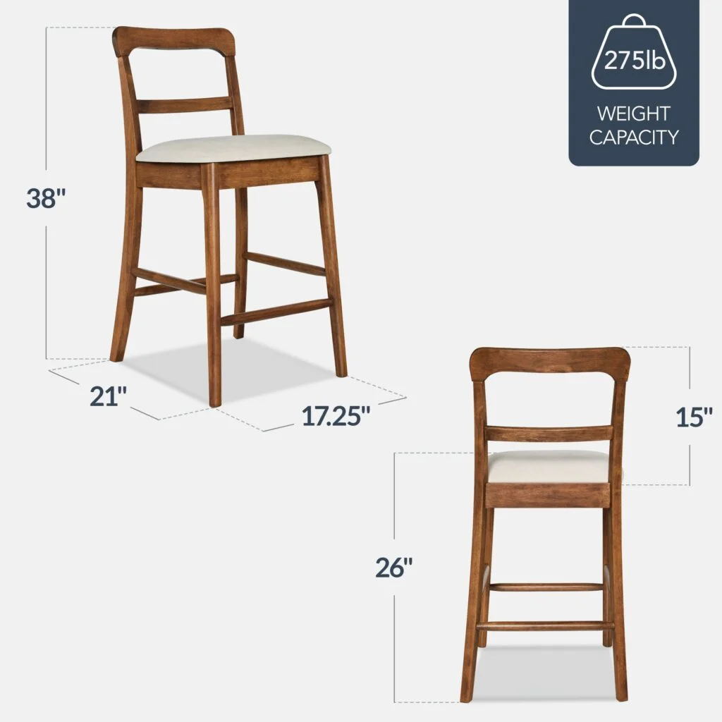 Warm wood bar stools