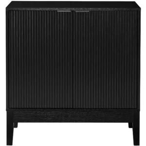 Reeded storage cabinet